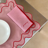 100% linnen servetten set "girl dinner"