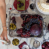 100% linnen servetten set scallop olijfgroen