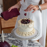 100% linnen servetten set scallop aubergine