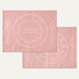 Placemats set pasta borden