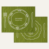 Placemats set vintage borden