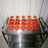 Linen coasters hearts