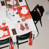 Placemats met bestekzakje rood