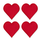 Linen coasters hearts