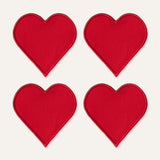 Linen coasters hearts