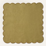 100% Linen napkins scallop olive - set of 2