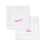 Napkins with text white