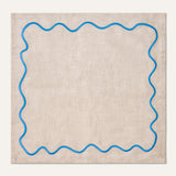 100% Linen napkins wavy beige - set of 2