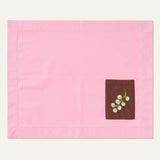 Placemats with cutlery pocket brown/pink