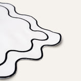 Placemats set wavy wit linnenmix
