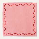 100% linnen servetten set wavy roze