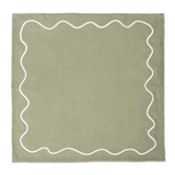 100% Linen napkins wavy beige - set of 2