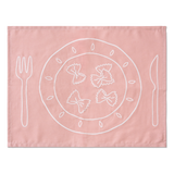Placemats set pasta borden