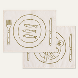 Placemats bistro plates - set of 2