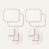 Creme frills 4-persoons set