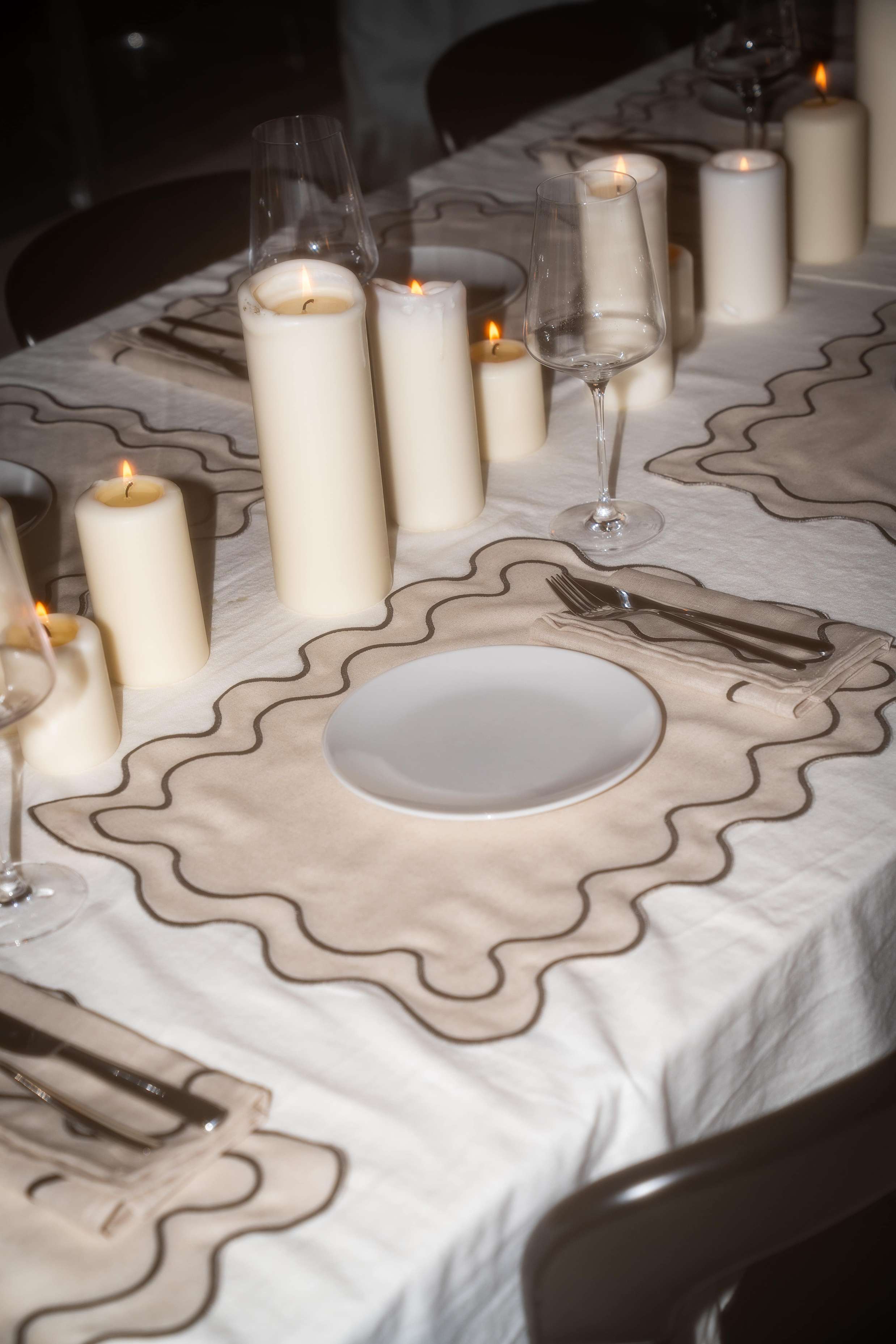 Beige tafellinnen
