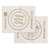 Placemats bistro plates - set of 2