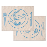 Placemats fish plates - set of 2