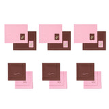 Brown/pink placemats & napkins 6p