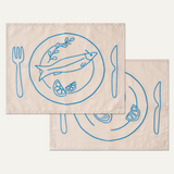 Placemats fish plates - set of 2