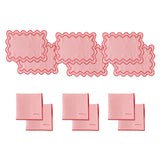 Pink placemats & napkins 6p
