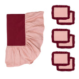 Table cloth & placemats Cherry/Pink 6p