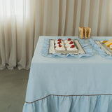 Ruffle Blue & Brown 6p