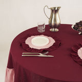 Placemats set (2) rond ruffle cherry/roze