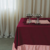 Tafelkleed ruffle cherry/roze