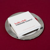 Linnen onderzetters rood/wit in giftbox