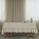 Tafelkleed ruffle beige