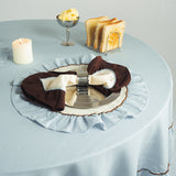 Placemats set (2) rond ruffle blauw