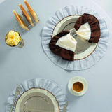 Tafelkleed rond ruffle blauw