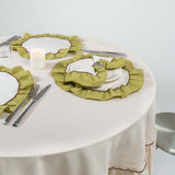 Tafelkleed rond ruffle beige