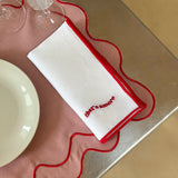 100% Linen napkins "thats amore" - set of 2