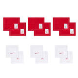 Red/white placemats & napkins 6p