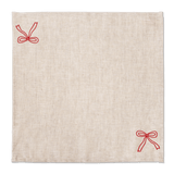 100% Linen napkins with a bow - set of 2