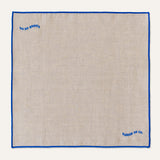 100% Linen napkins "dinner on me" - set of 2