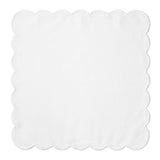 Servetten set (2) scallop wit