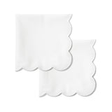 Servetten set (2) scallop wit