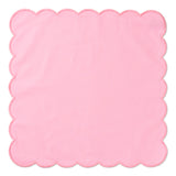 Lot de 2 serviettes festonnées rose