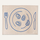 Placemats oysters plate linen-blend - set of 2