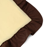 Placemats set (2) ruffle geel/bruin