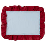 Placemats set (2) ruffle blauw/rood