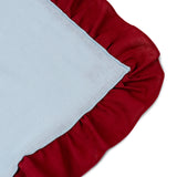 Placemats set (2) ruffle blauw/rood