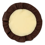Placemats set (2) rond ruffle geel/bruin