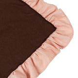Platzset-Set (2) mit Rüschen braun/rosa
