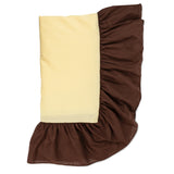 Tischdecke Rüschen gelb/braun