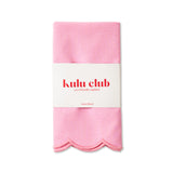 Lot de 2 serviettes festonnées rose