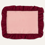 Placemats set (2) ruffle cherry/roze